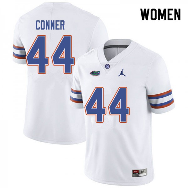 Jordan Brand Women #44 Garrett Conner Florida Gators College Football Jerseys White